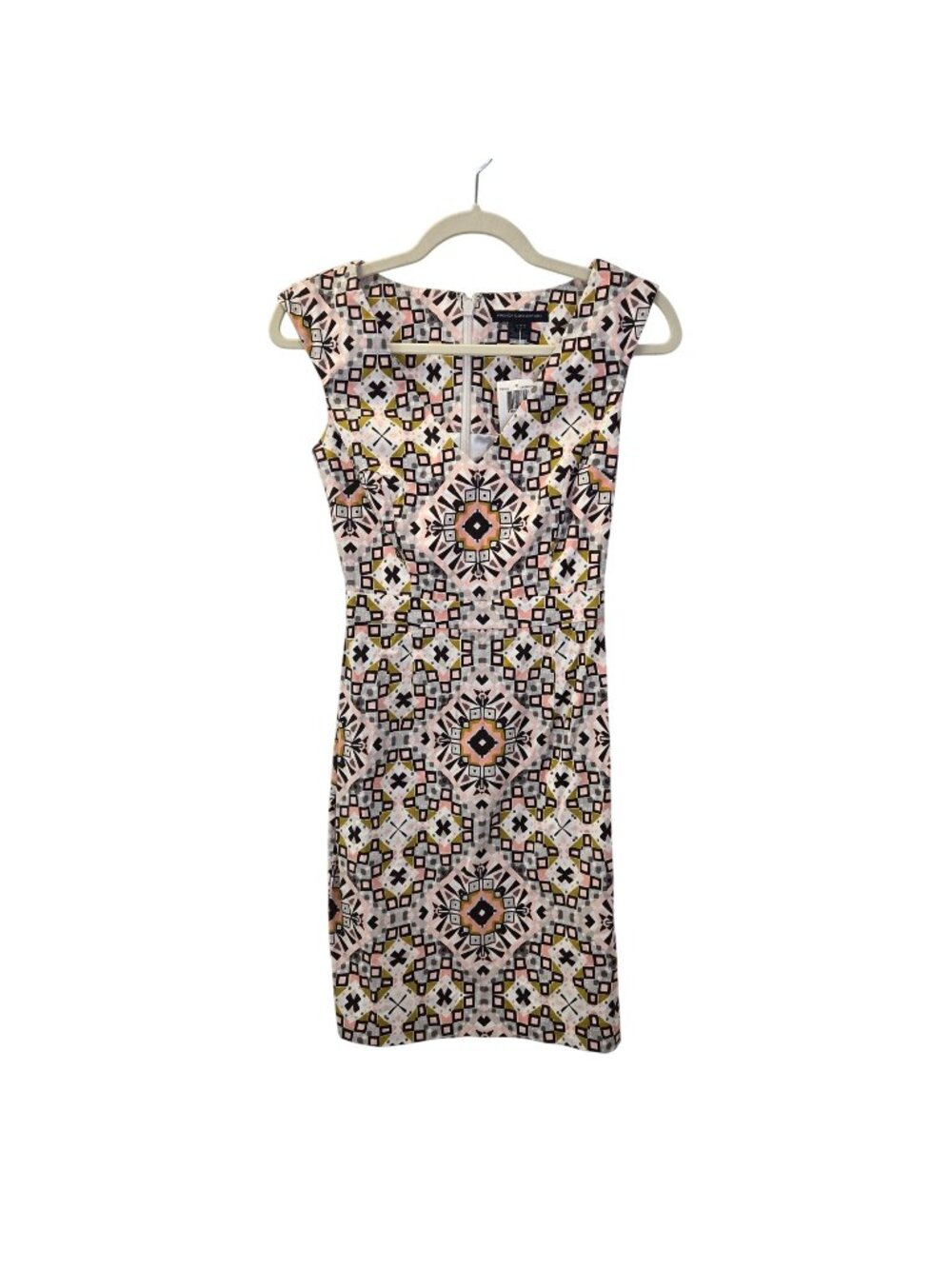 NWT French Connection Anemone Electric Mosaic Cotton Dress Size 0